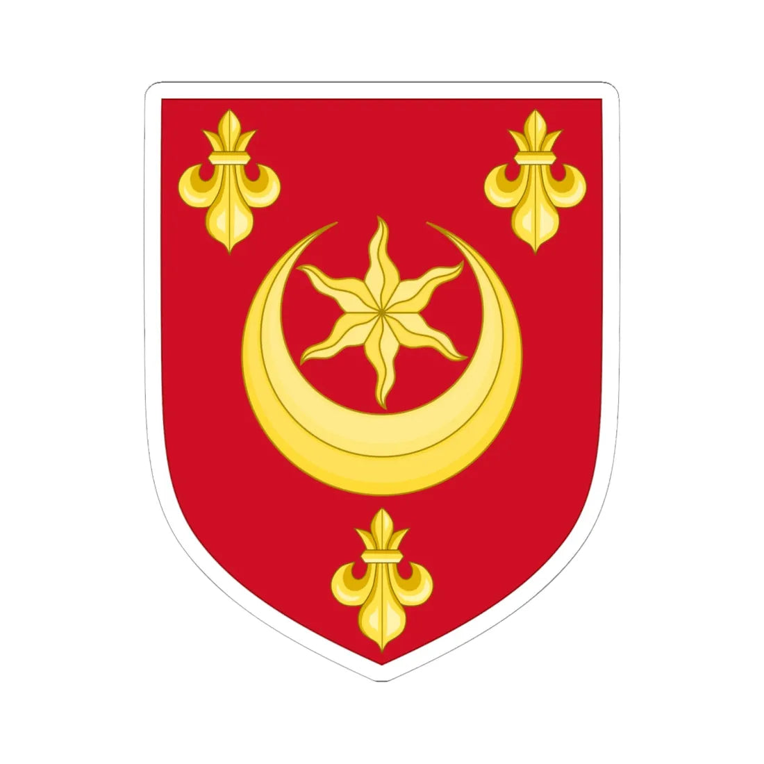 Arms of Wareham (England) (Coat of Arms) STICKER Vinyl Kiss-Cut Decal 6 Inch White - The Sticker Space