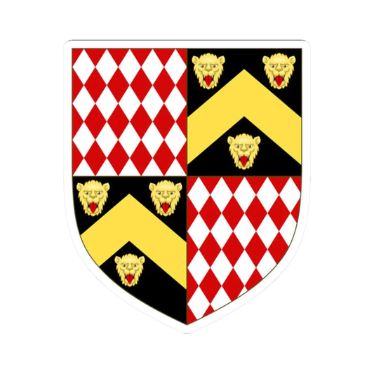 Arms of Wentworth-Fitzwilliam (England) (Coat of Arms) STICKER Vinyl Kiss-Cut Decal 2 Inch White - The Sticker Space