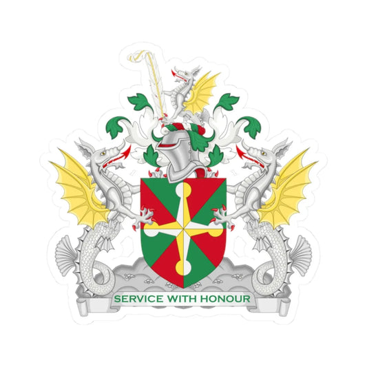 Arms of West Dorset District Council (England) (Coat of Arms) STICKER Vinyl Kiss-Cut Decal 2 Inch White - The Sticker Space