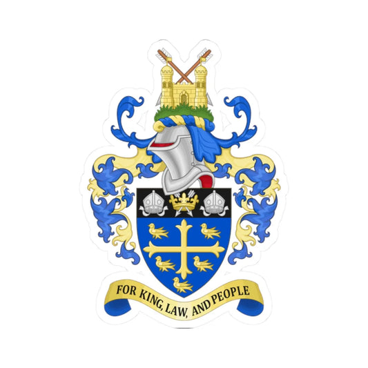 Arms of West Suffolk County Council (England) (Coat of Arms) STICKER Vinyl Kiss-Cut Decal 2 Inch White - The Sticker Space