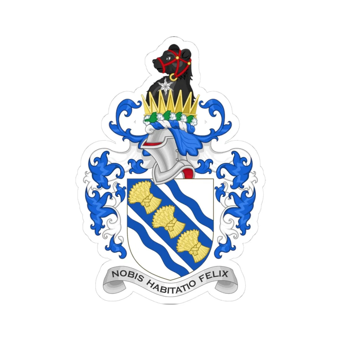 Arms of Wilmslow Town Council (England) (Coat of Arms) STICKER Vinyl Kiss-Cut Decal - The Sticker Space
