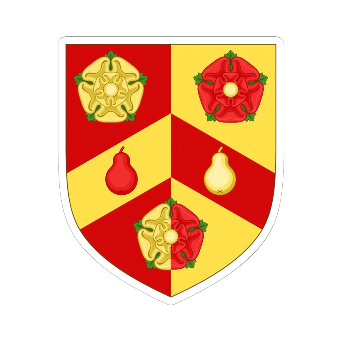 Arms of Wolfson College Oxford (England) (Coat of Arms) STICKER Vinyl Kiss-Cut Decal 6 Inch White - The Sticker Space