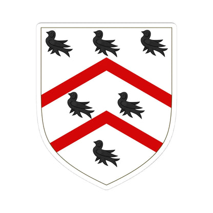 Arms of Worcester College Oxford (England) (Coat of Arms) STICKER Vinyl Kiss-Cut Decal 4 Inch White - The Sticker Space