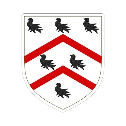 Arms of Worcester College Oxford (England) (Coat of Arms) STICKER Vinyl Kiss-Cut Decal 6 Inch White - The Sticker Space