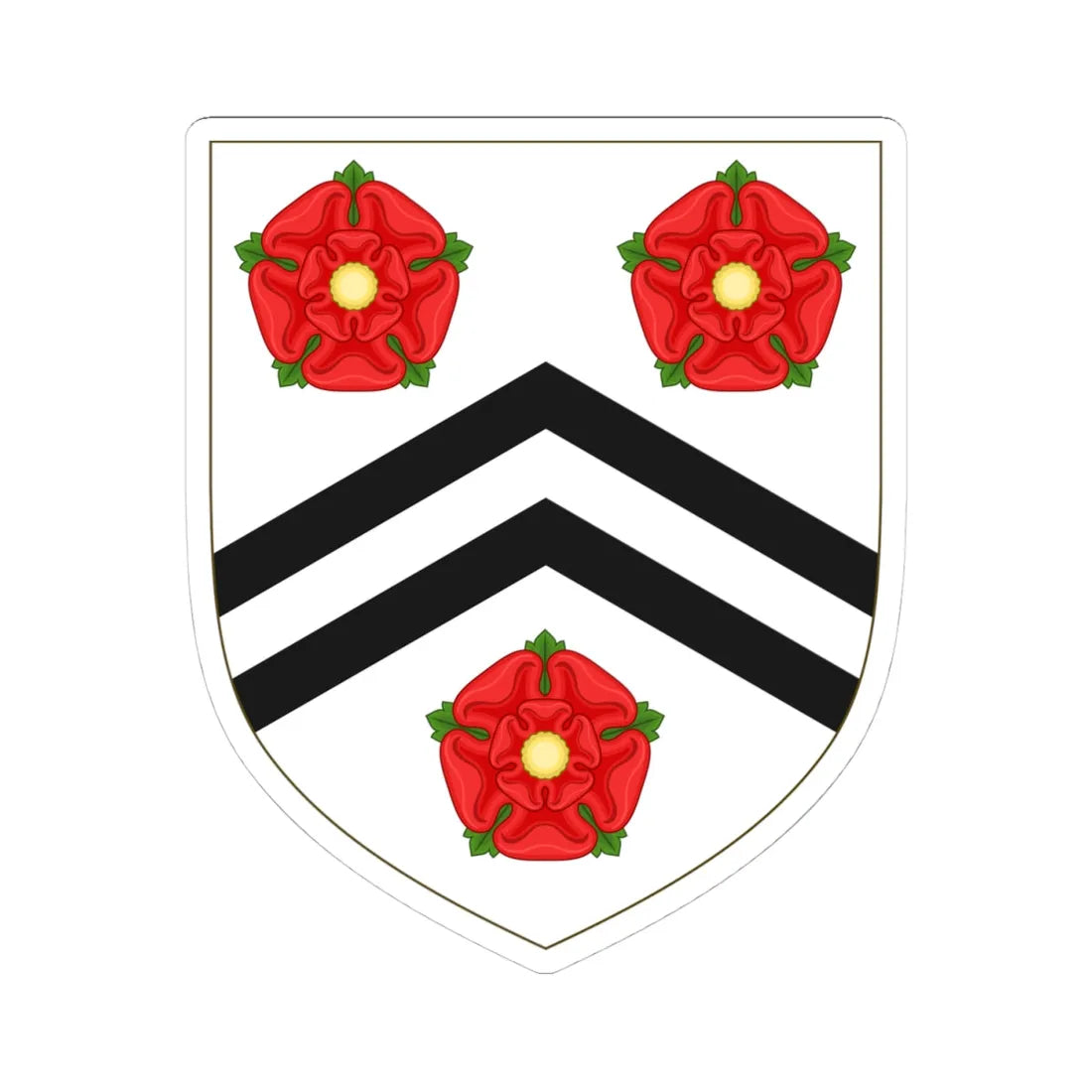 Arms of Wykeham (England) (Coat of Arms) STICKER Vinyl Kiss-Cut Decal 4 Inch White - The Sticker Space