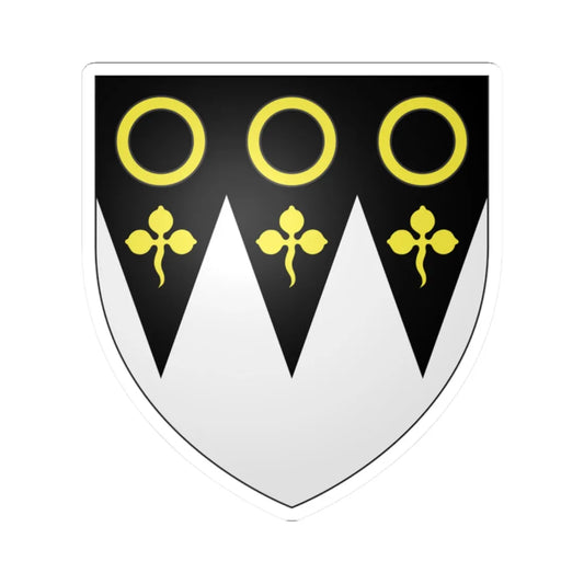 Arms of Young of Insches (Ireland) (Coat of Arms) STICKER Vinyl Kiss-Cut Decal 2 Inch White - The Sticker Space