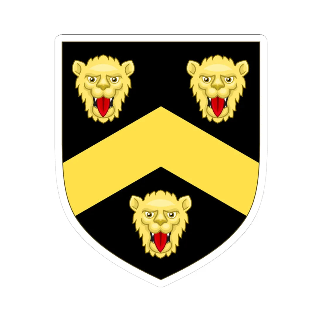 Arms Wentworth (England) (Coat of Arms) STICKER Vinyl Kiss-Cut Decal 3 Inch White - The Sticker Space