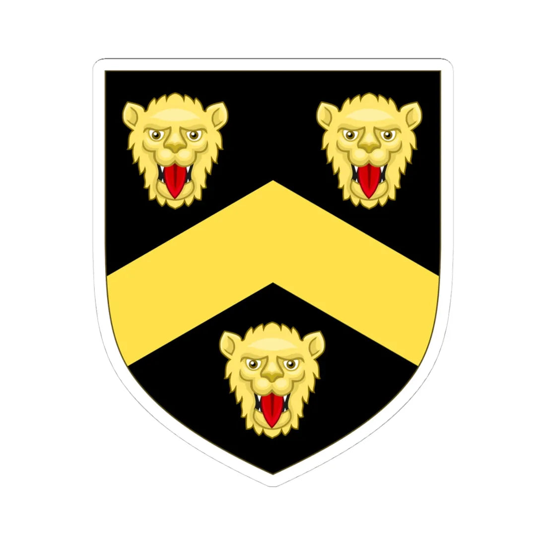 Arms Wentworth (England) (Coat of Arms) STICKER Vinyl Kiss-Cut Decal 4 Inch White - The Sticker Space