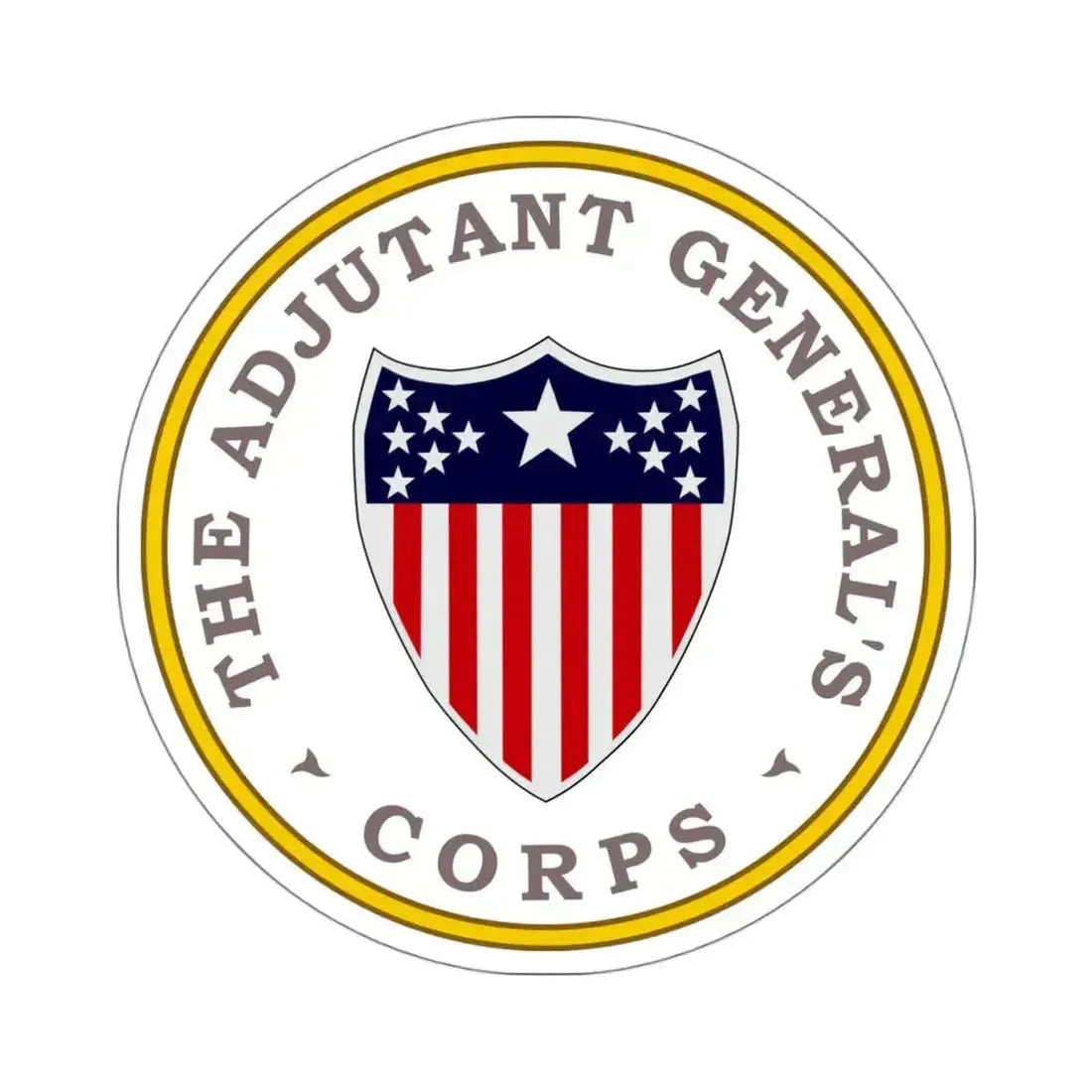 Army Adjutant Generals Corps - STICKER Vinyl Kiss-Cut Decal 4 Inch White - The Sticker Space