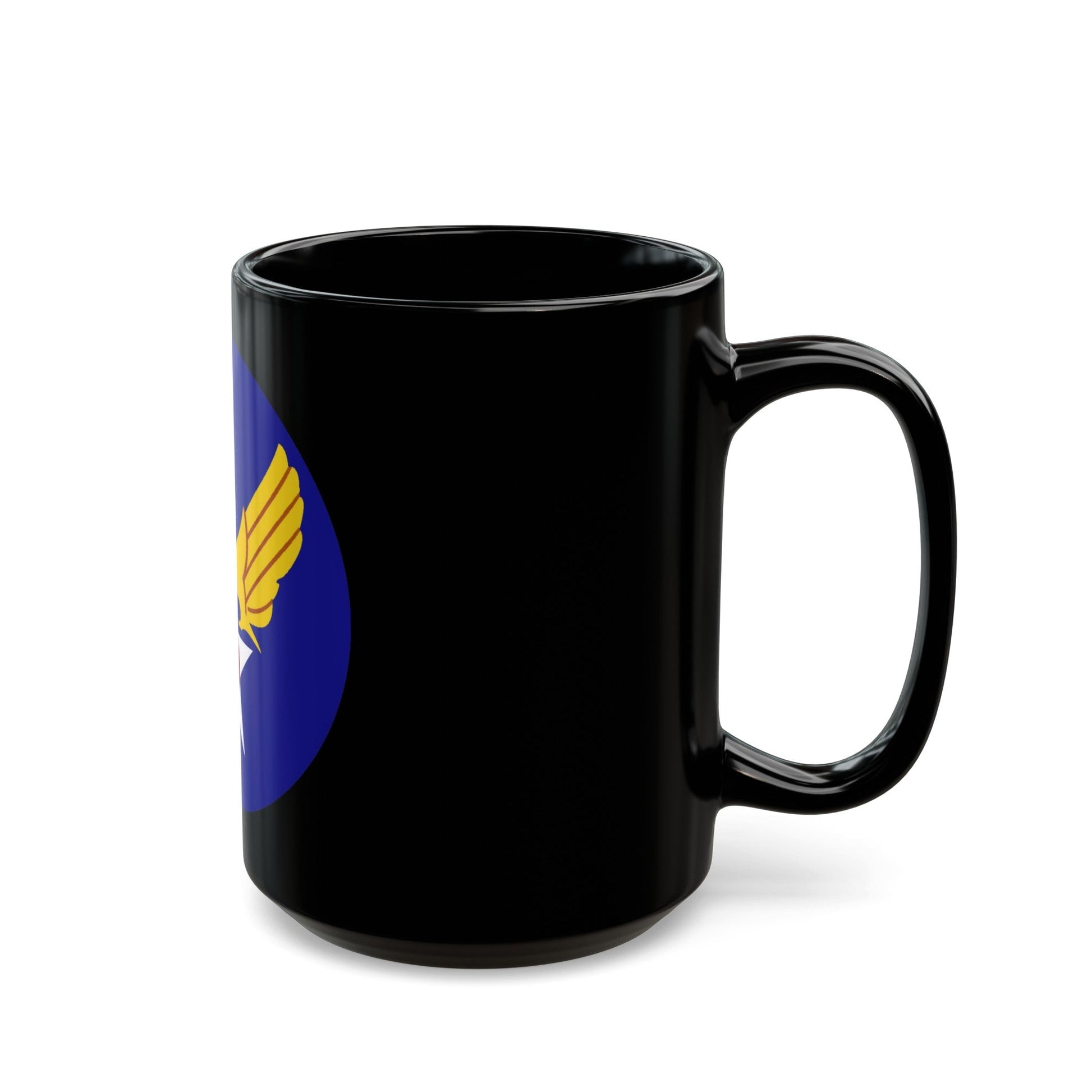 Army Air Forces Historical Insignia (U.S. Air Force) Black Coffee Mug-The Sticker Space