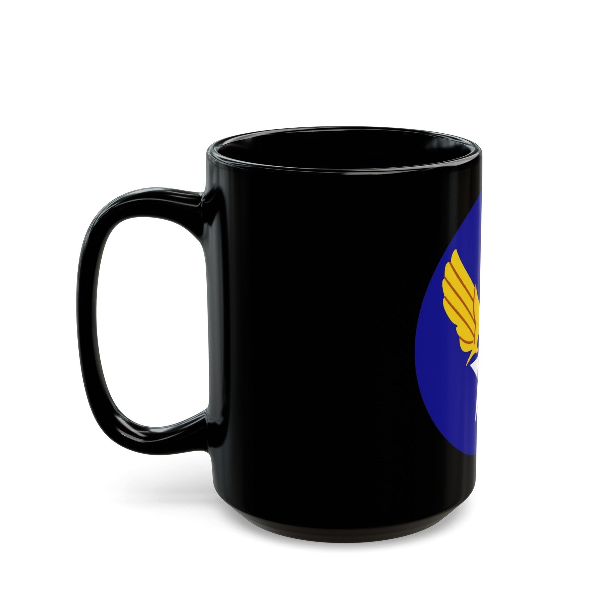 Army Air Forces Historical Insignia (U.S. Air Force) Black Coffee Mug-The Sticker Space