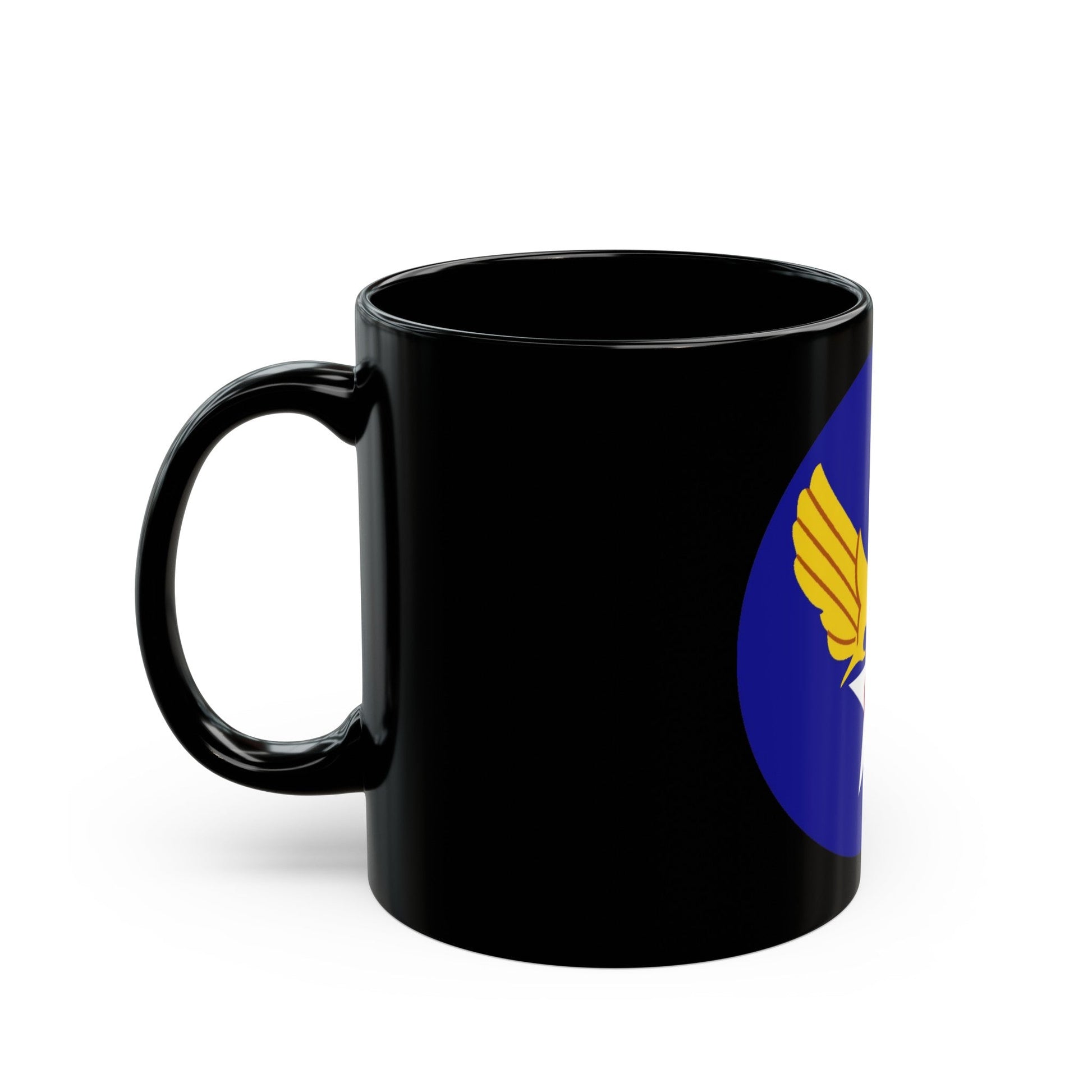 Army Air Forces Historical Insignia (U.S. Air Force) Black Coffee Mug-The Sticker Space