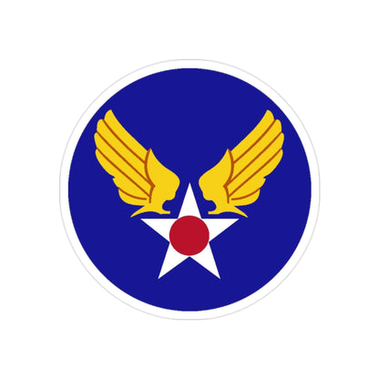 Army Air Forces Historical Insignia (U.S. Air Force) REVERSE PRINT Transparent STICKER-2" × 2"-The Sticker Space