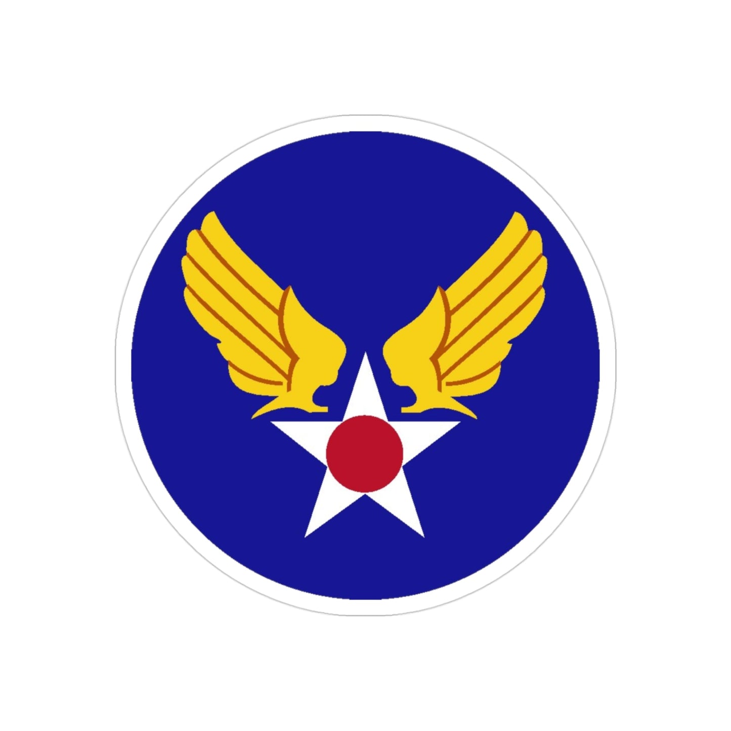 Army Air Forces Historical Insignia (U.S. Air Force) REVERSE PRINT Transparent STICKER-3" × 3"-The Sticker Space