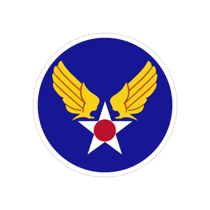 Army Air Forces Historical Insignia (U.S. Air Force) REVERSE PRINT Transparent STICKER-4" × 4"-The Sticker Space