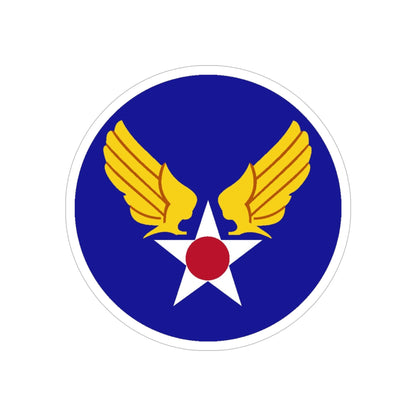 Army Air Forces Historical Insignia (U.S. Air Force) REVERSE PRINT Transparent STICKER-5" × 5"-The Sticker Space