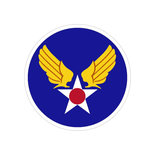 Army Air Forces Historical Insignia (U.S. Air Force) REVERSE PRINT Transparent STICKER-6" × 6"-The Sticker Space