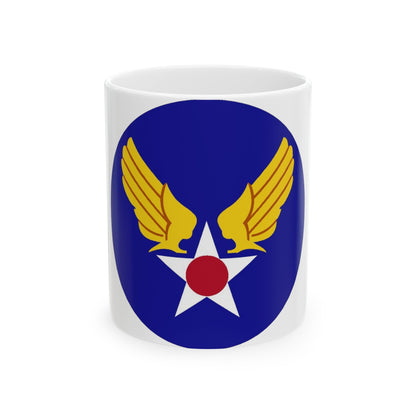 Army Air Forces Historical Insignia (U.S. Air Force) White Coffee Mug-11oz-The Sticker Space