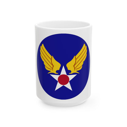 Army Air Forces Historical Insignia (U.S. Air Force) White Coffee Mug-15oz-The Sticker Space