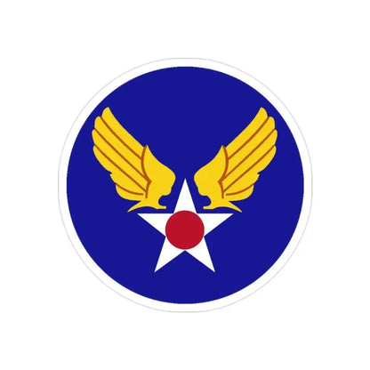 Army Air Forces Historical Insignia (U.S. Air Force) REVERSE PRINT Transparent Die-Cut STICKER 2 Inch Die-Cut Transparent - The Sticker Space