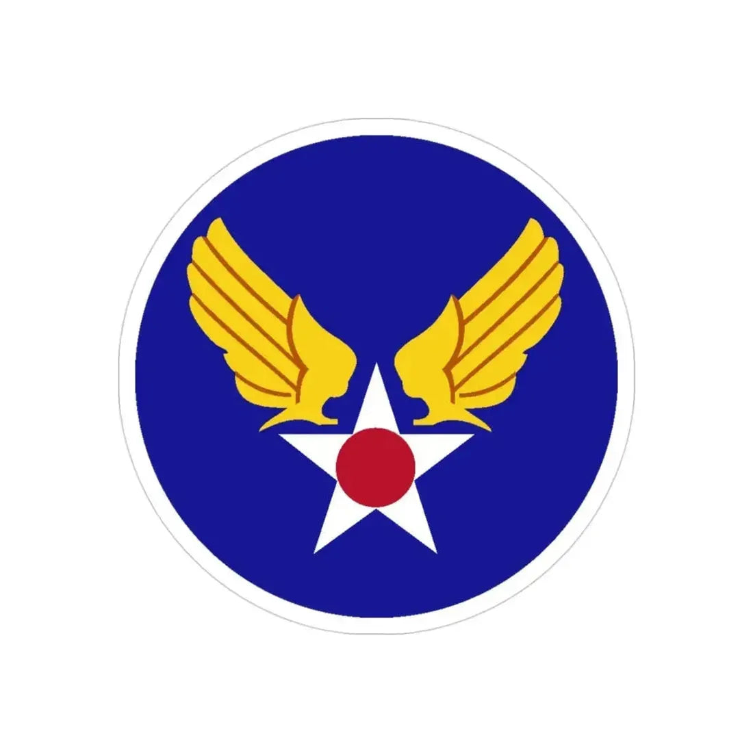Army Air Forces Historical Insignia (U.S. Air Force) REVERSE PRINT Transparent Die-Cut STICKER 3 Inch Die-Cut Transparent - The Sticker Space