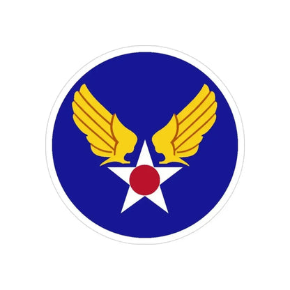 Army Air Forces Historical Insignia (U.S. Air Force) REVERSE PRINT Transparent Die-Cut STICKER 3 Inch Die-Cut Transparent - The Sticker Space