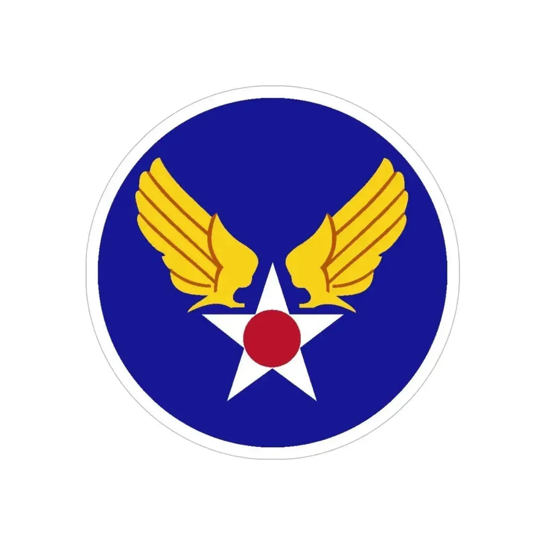 Army Air Forces Historical Insignia (U.S. Air Force) REVERSE PRINT Transparent Die-Cut STICKER 5 Inch Die-Cut Transparent - The Sticker Space