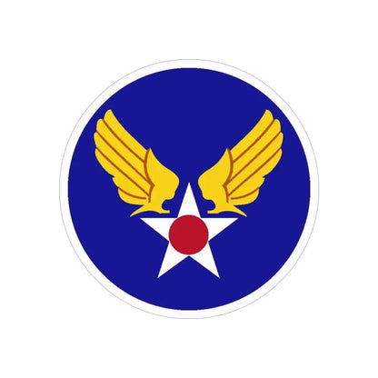 Army Air Forces Historical Insignia (U.S. Air Force) REVERSE PRINT Transparent Die-Cut STICKER 5 Inch Die-Cut Transparent - The Sticker Space