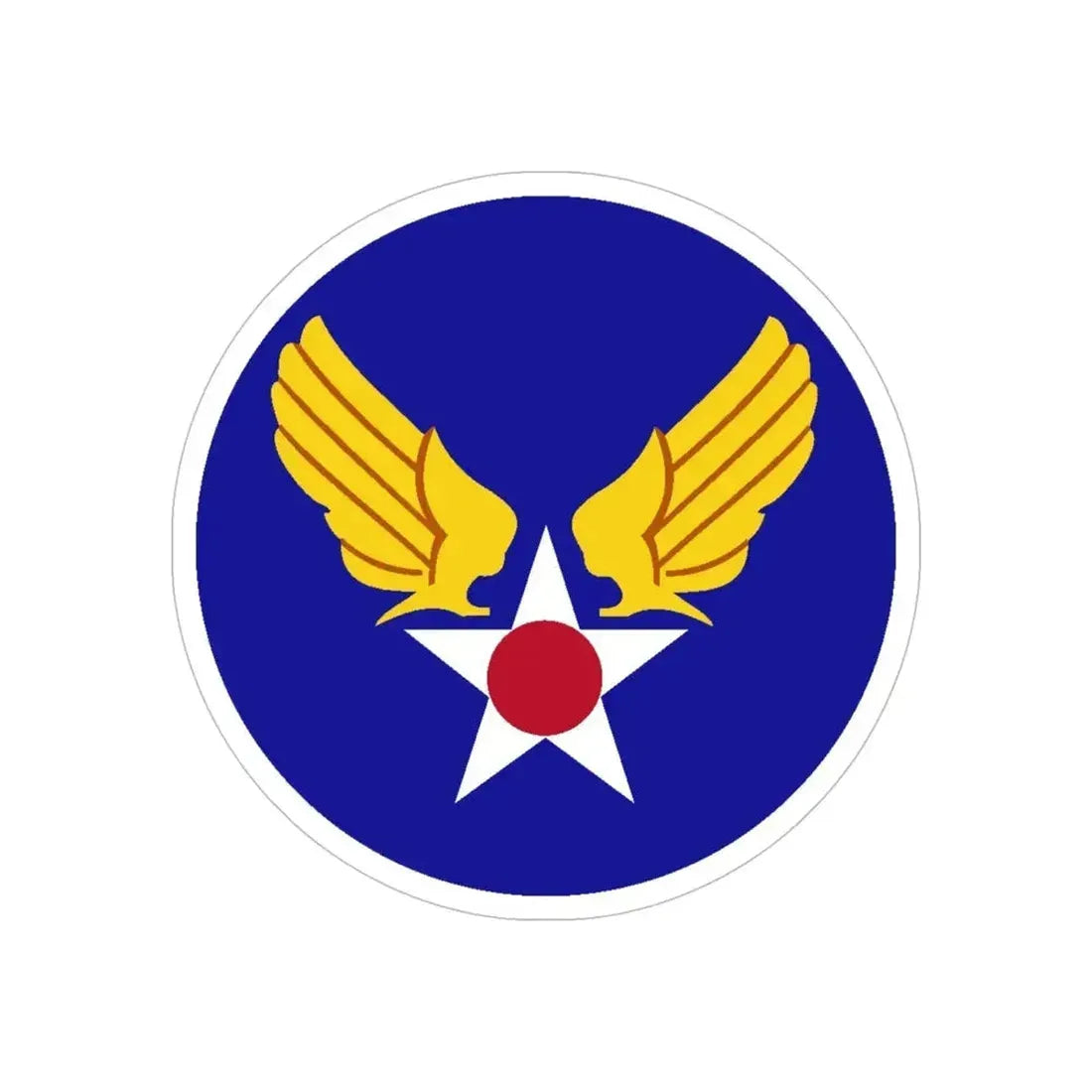 Army Air Forces Historical Insignia (U.S. Air Force) REVERSE PRINT Transparent Die-Cut STICKER 6 Inch Die-Cut Transparent - The Sticker Space