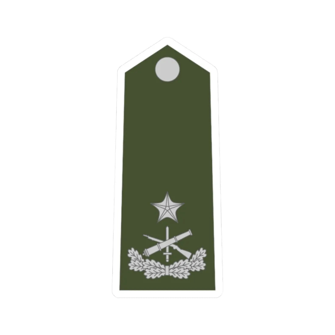 Army ALB OF 01b (Albania) (Military Rank) STICKER Vinyl Kiss-Cut Decal 2 Inch White - The Sticker Space
