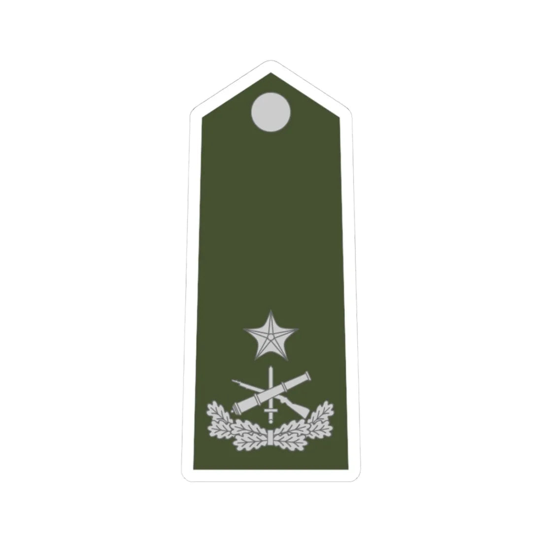 Army ALB OF 01b (Albania) (Military Rank) STICKER Vinyl Kiss-Cut Decal 3 Inch White - The Sticker Space