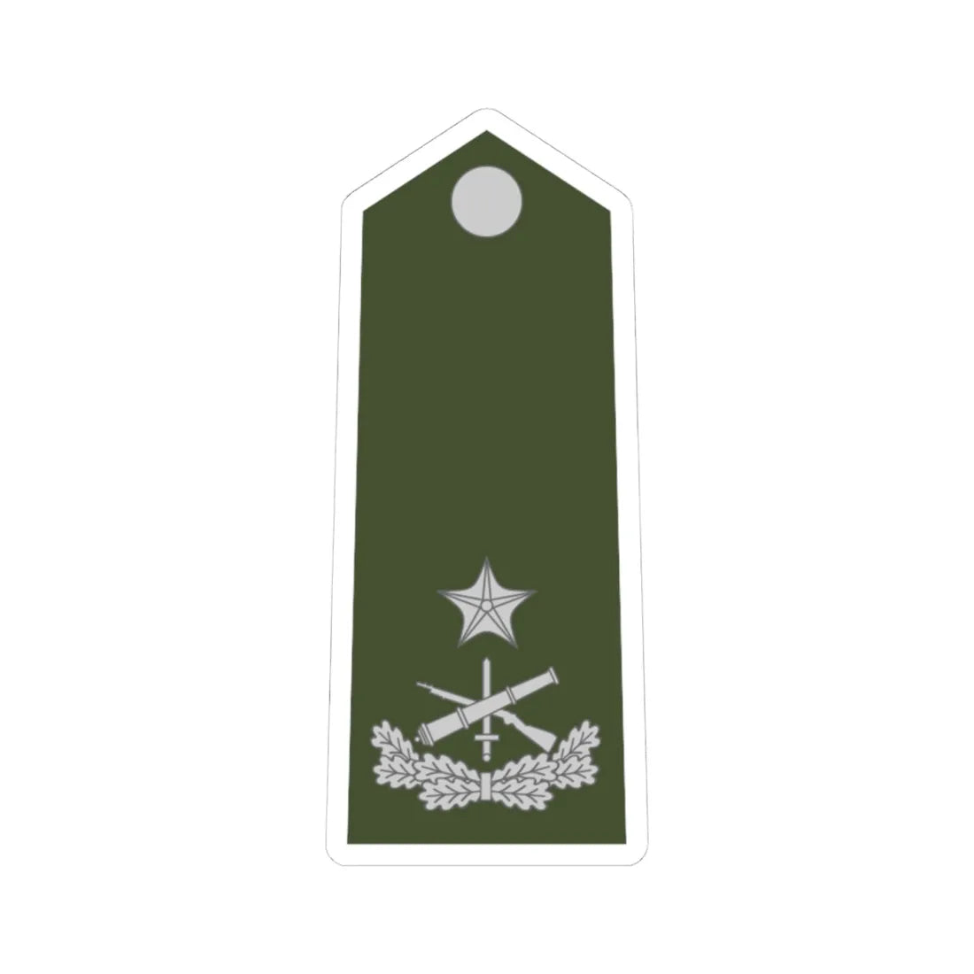Army ALB OF 01b (Albania) (Military Rank) STICKER Vinyl Kiss-Cut Decal 4 Inch White - The Sticker Space
