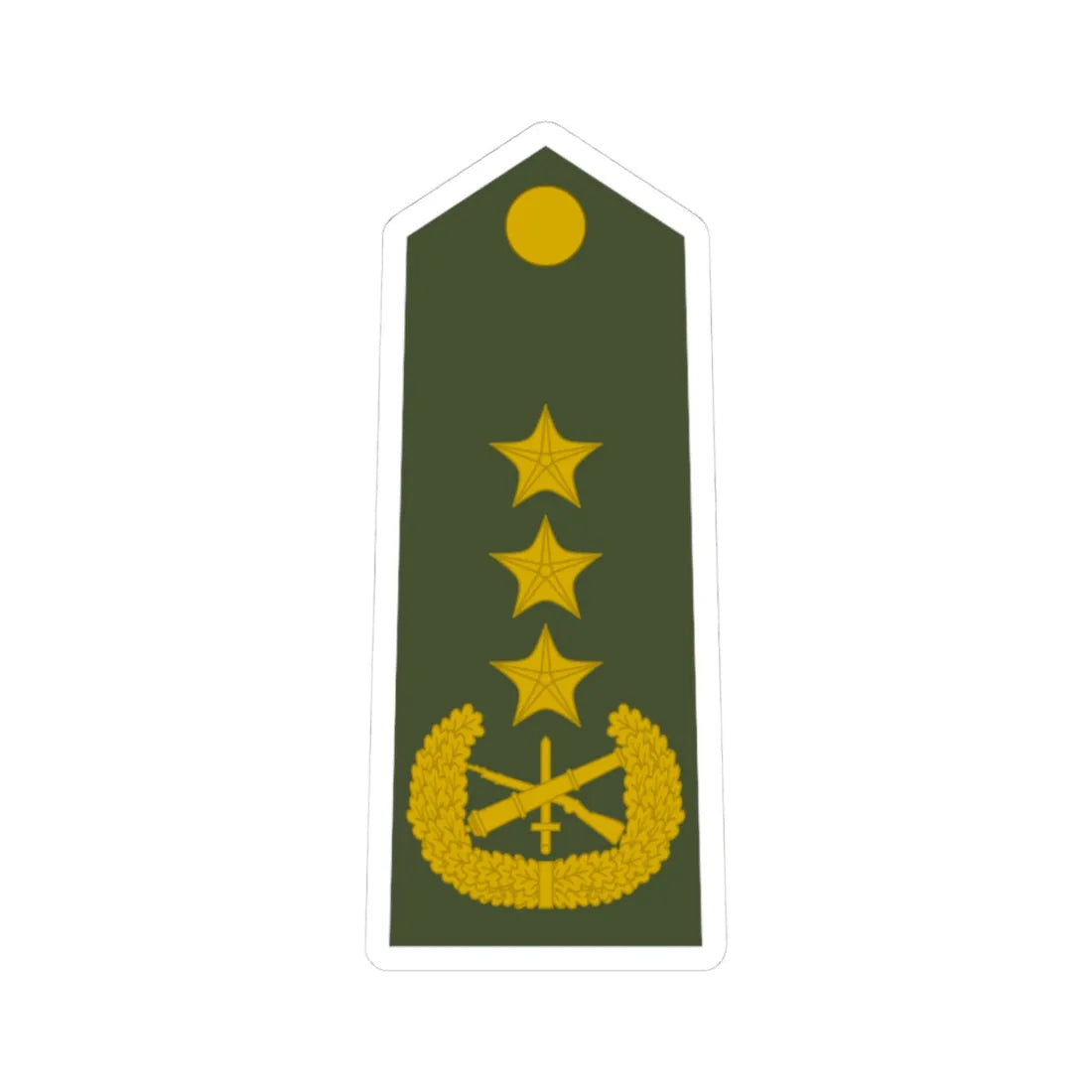 Army ALB  OF 08 (Albania) (Military Rank) STICKER Vinyl Kiss-Cut Decal 3 Inch White - The Sticker Space