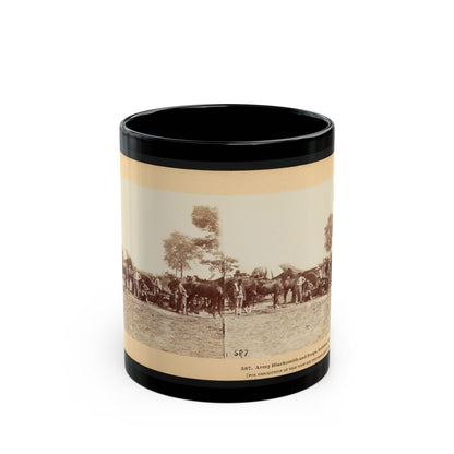 Army Blacksmith And Forge, Antietam, Sept., 1862 (U.S. Civil War) Black Coffee Mug