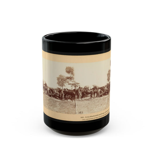 Army Blacksmith And Forge, Antietam, Sept., 1862 (U.S. Civil War) Black Coffee Mug