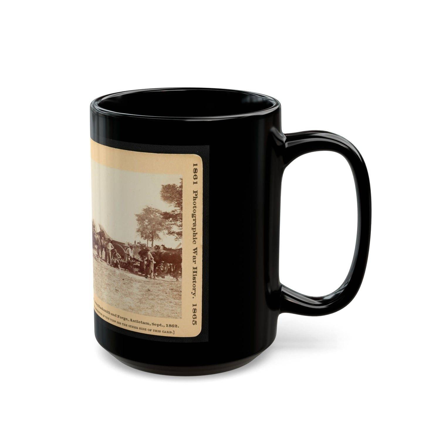 Army Blacksmith And Forge, Antietam, Sept., 1862 (U.S. Civil War) Black Coffee Mug