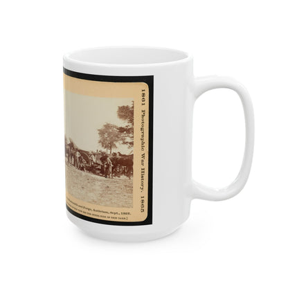 Army Blacksmith And Forge, Antietam, Sept., 1862 (U.S. Civil War) White Coffee Mug