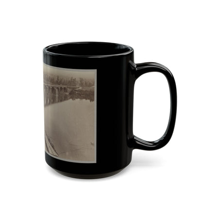 Army Bridge Across The Tennessee River At Chattanooga, L8121 (U.S. Civil War) Black Coffee Mug