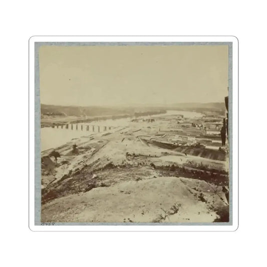 Army Bridge, Chattanooga, 1864(2) (U.S. Civil War) STICKER Vinyl Kiss-Cut Decal 2 Inch White - The Sticker Space