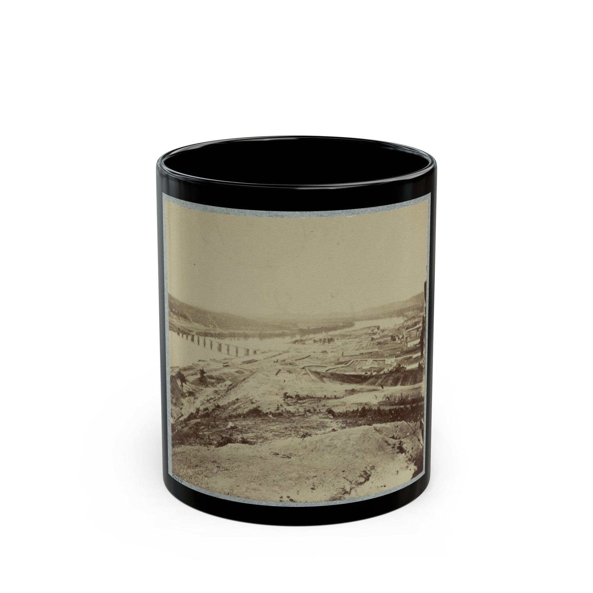 Army Bridge, Chattanooga, 1864(2) (U.S. Civil War) Black Coffee Mug-11oz-The Sticker Space