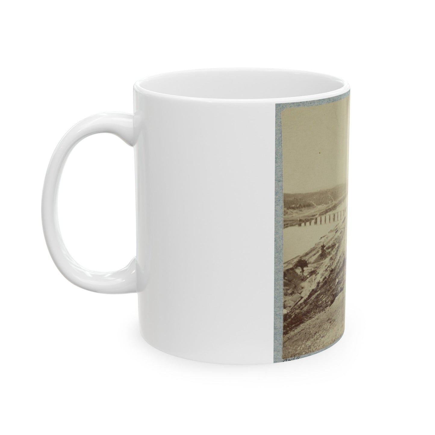 Army Bridge, Chattanooga, 1864(2) (U.S. Civil War) White Coffee Mug-The Sticker Space