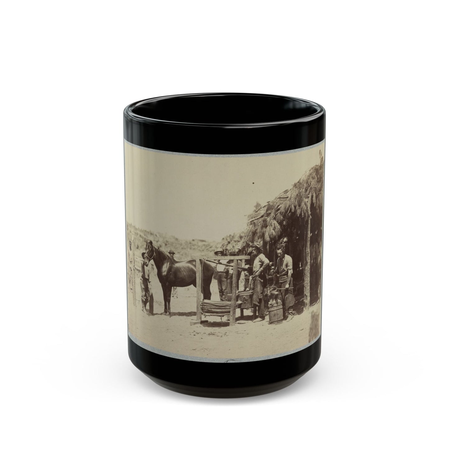 Army Forge In Front Of Petersburg, Va. (U.S. Civil War) Black Coffee Mug