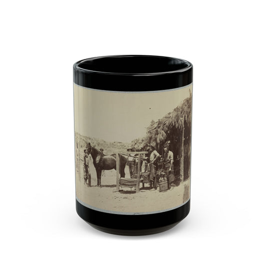 Army Forge In Front Of Petersburg, Va. (U.S. Civil War) Black Coffee Mug