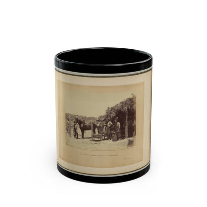 Army Forge Scene, In Front Of Petersburg (U.S. Civil War) Black Coffee Mug