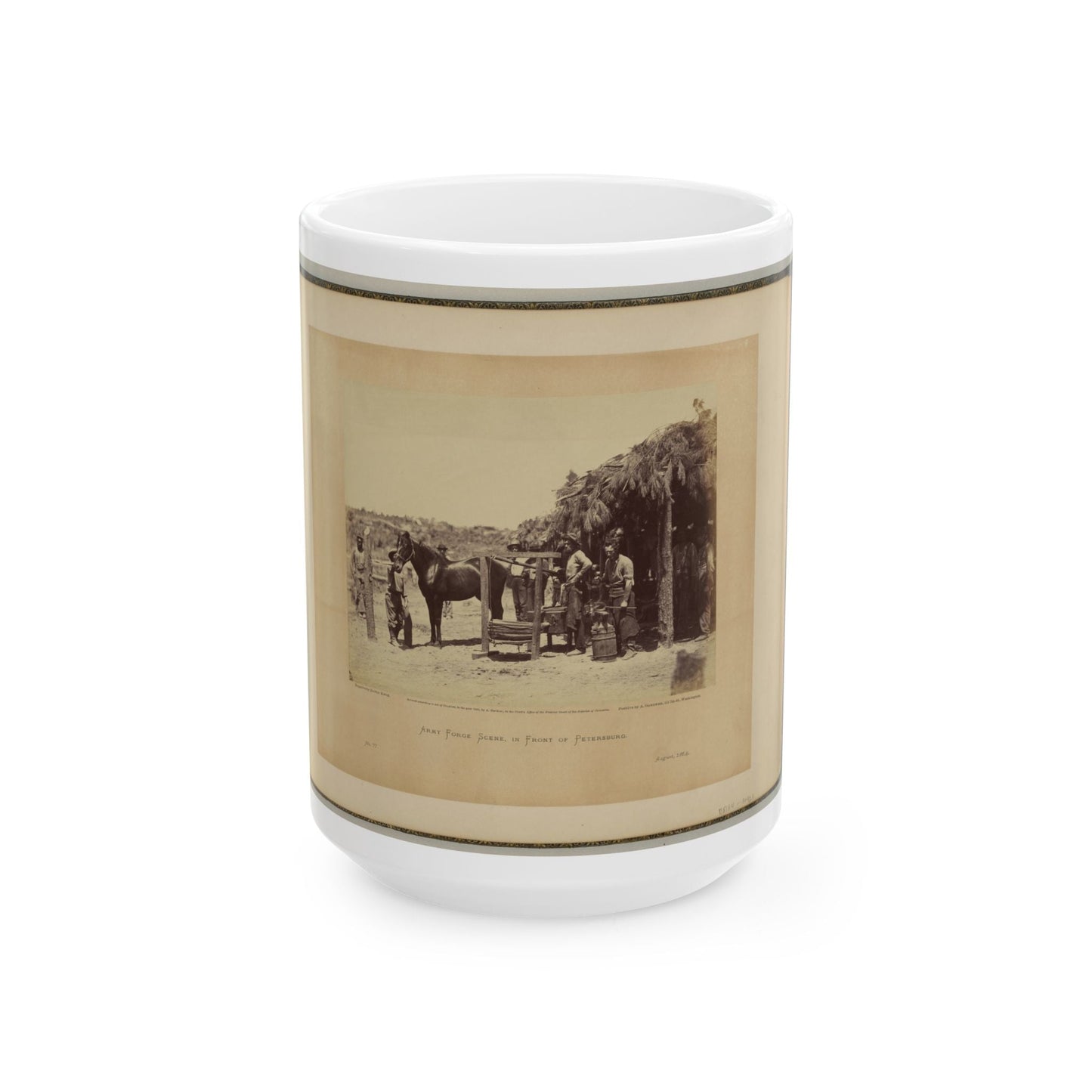 Army Forge Scene, In Front Of Petersburg (U.S. Civil War) White Coffee Mug