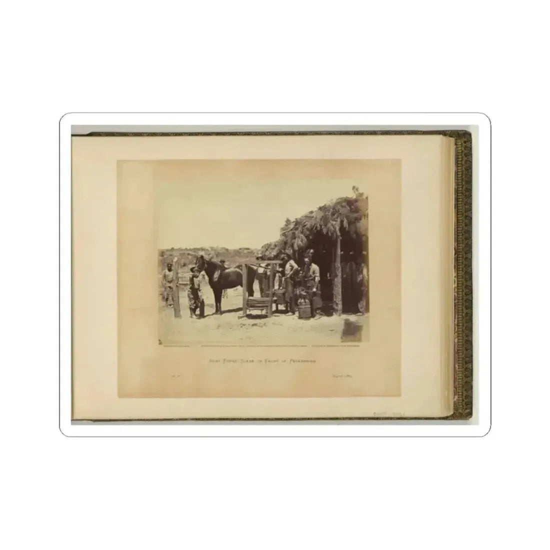 Army Forge Scene, in Front of Petersburg (U.S. Civil War) STICKER Vinyl Kiss-Cut Decal 2 Inch White - The Sticker Space