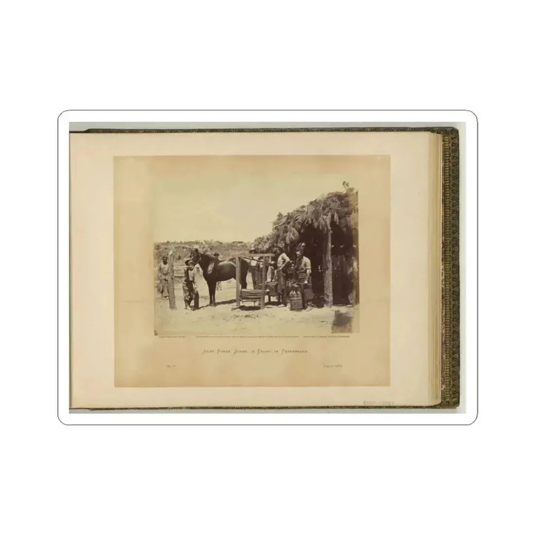 Army Forge Scene, in Front of Petersburg (U.S. Civil War) STICKER Vinyl Kiss-Cut Decal 3 Inch White - The Sticker Space