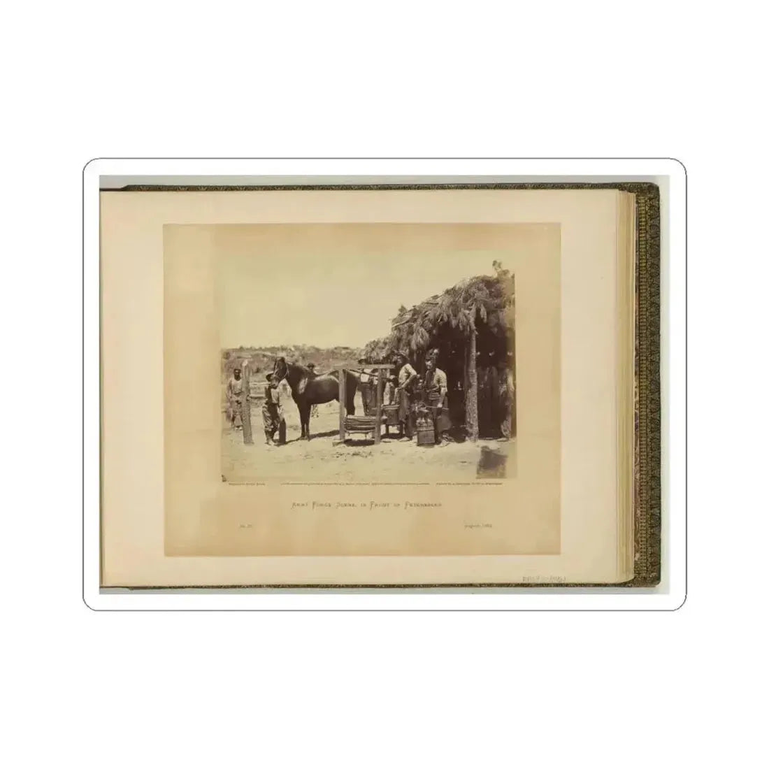 Army Forge Scene, in Front of Petersburg (U.S. Civil War) STICKER Vinyl Kiss-Cut Decal 6 Inch White - The Sticker Space