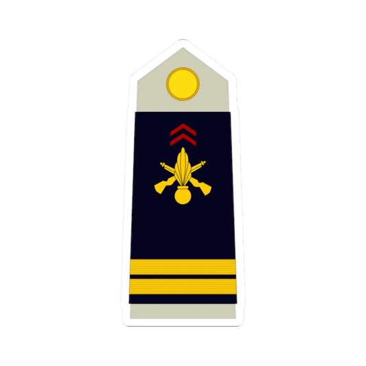 Army FRA OF 01a (Military Rank) STICKER Vinyl Kiss-Cut Decal 2 Inch White - The Sticker Space