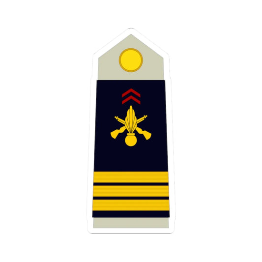 Army FRA OF 02 (Military Rank) STICKER Vinyl Kiss-Cut Decal 2 Inch White - The Sticker Space